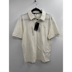 NWT VRST Club Polo Shirt Men's Medium Cream Short Sleeve Pullover Classic Summer
